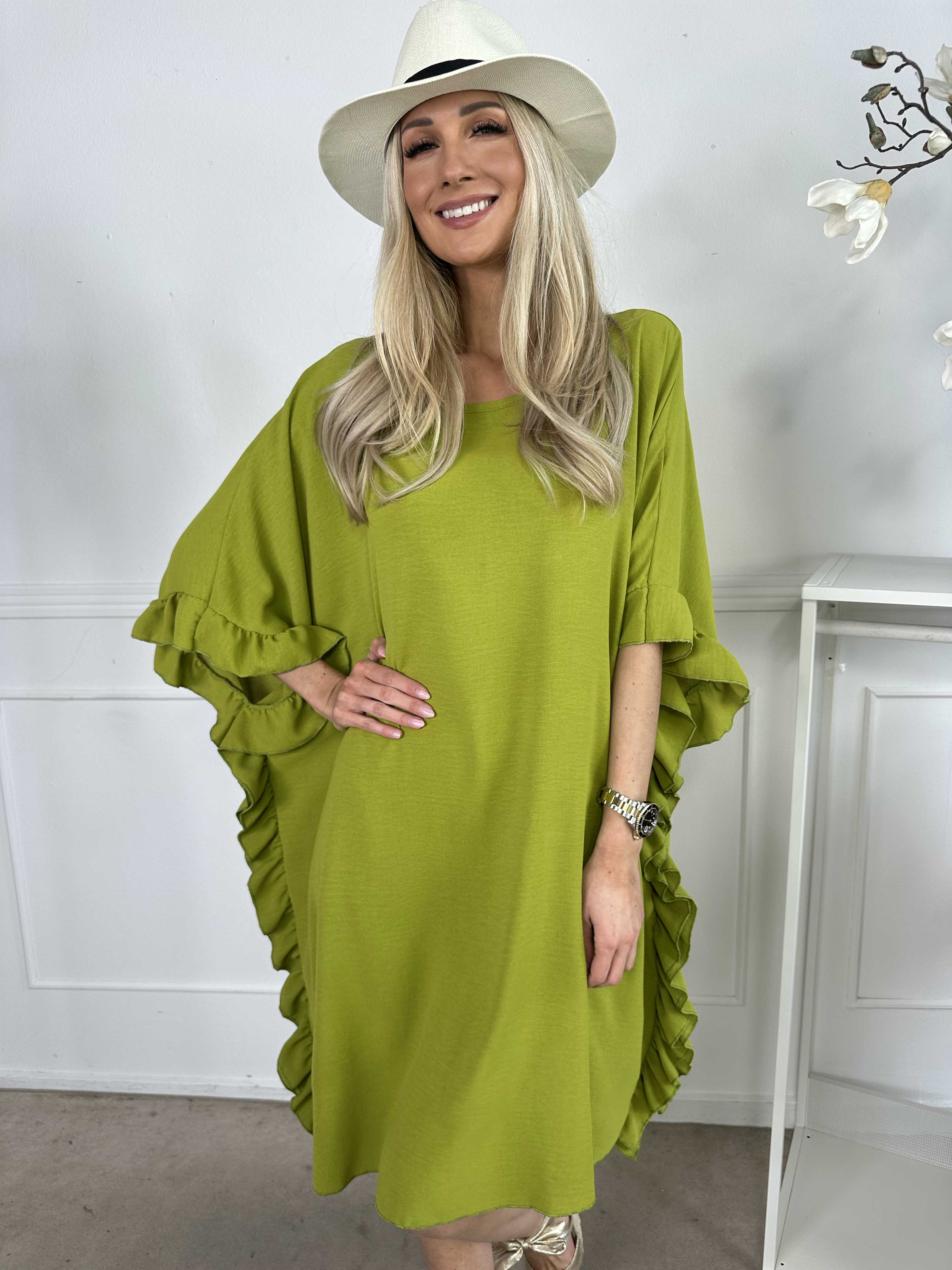 Cille - Söt tunika med volanger i sidorna